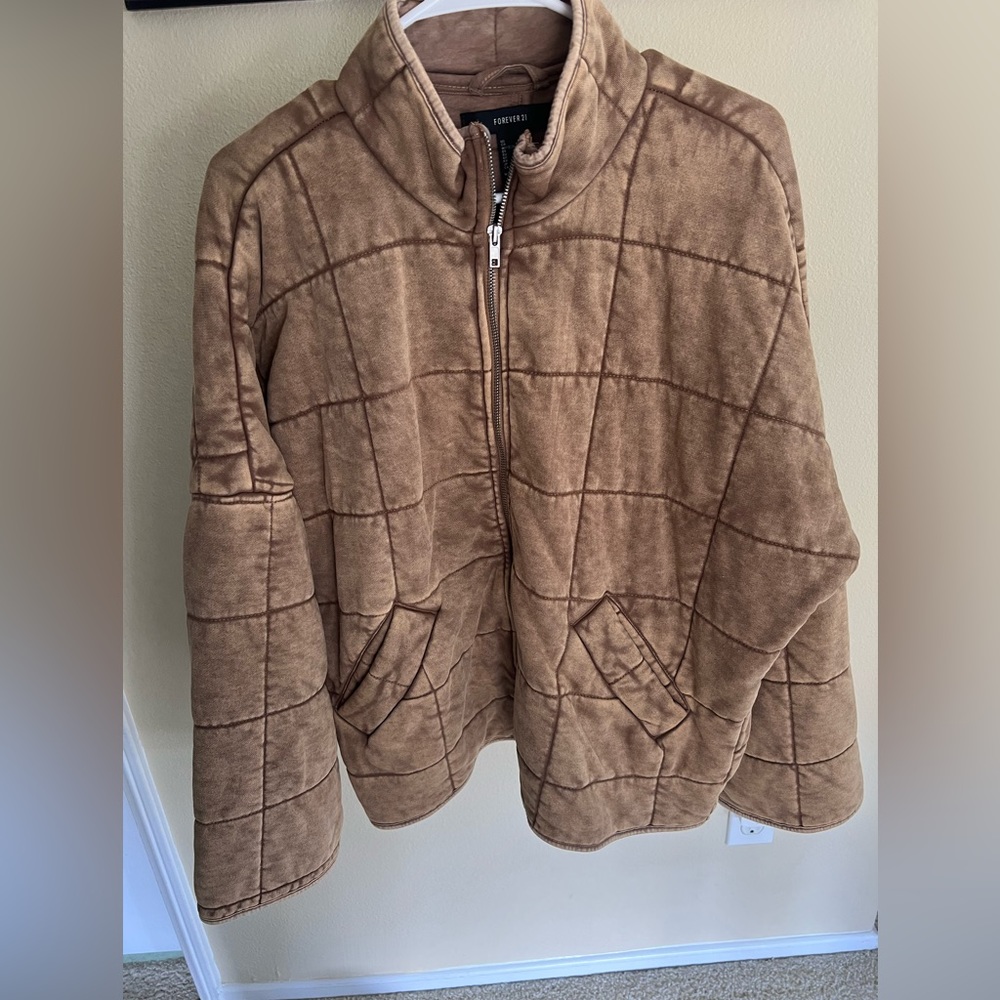 Brown quilted jacket
